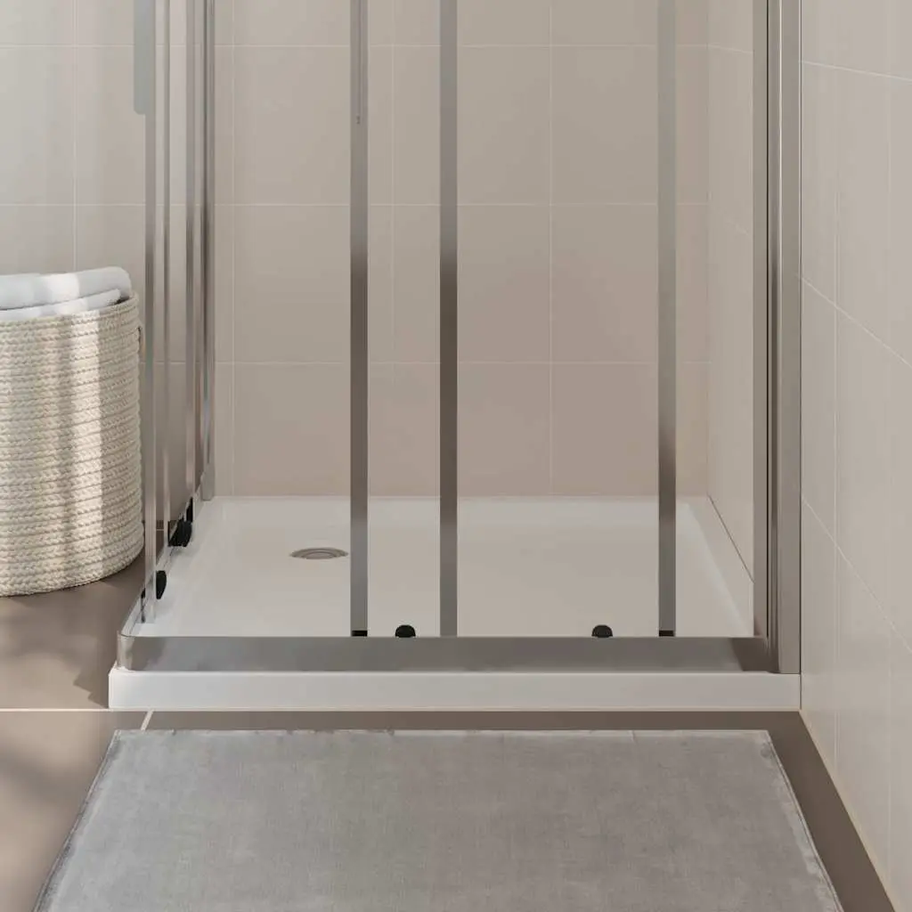 Square Shower Tray Low Threshold 80x80cm White Modern Bathroom Fixture