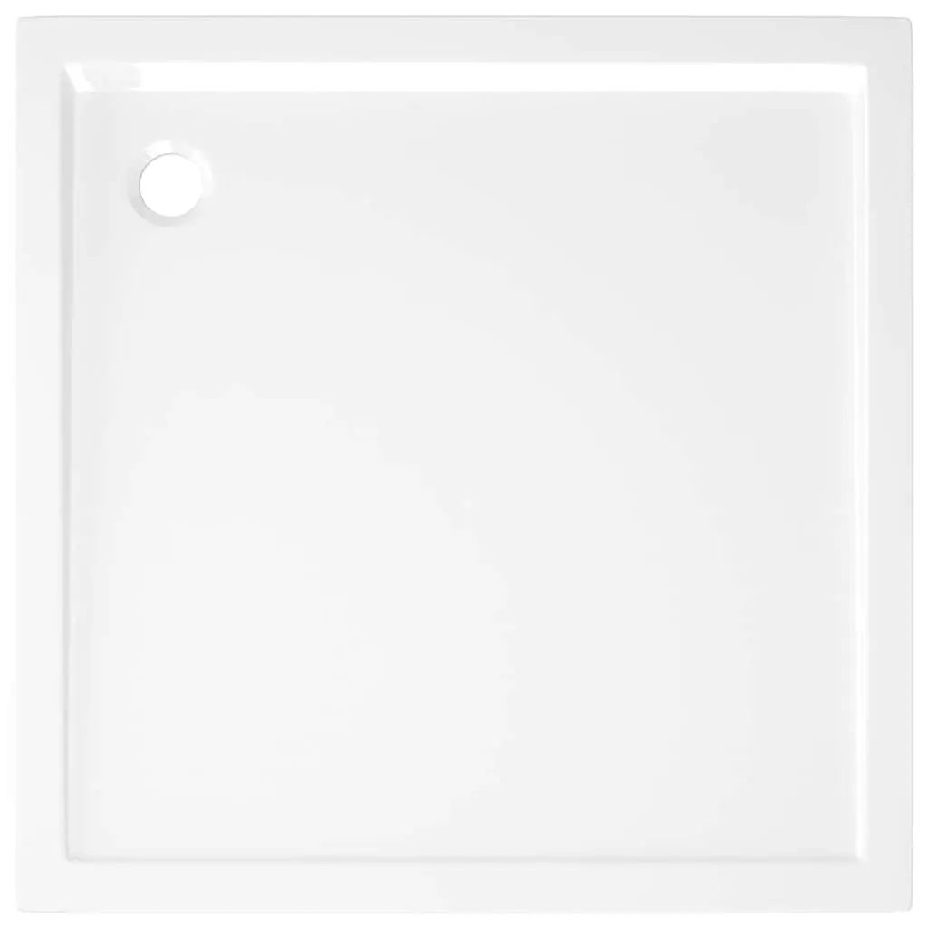 Square Shower Tray Low Threshold 80x80cm White Modern Bathroom Fixture