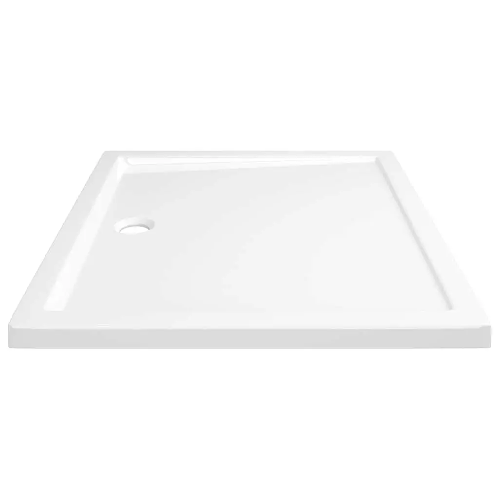 Shower Base Tray White Rectangular 80x90 cm Low Threshold Modern Bathroom
