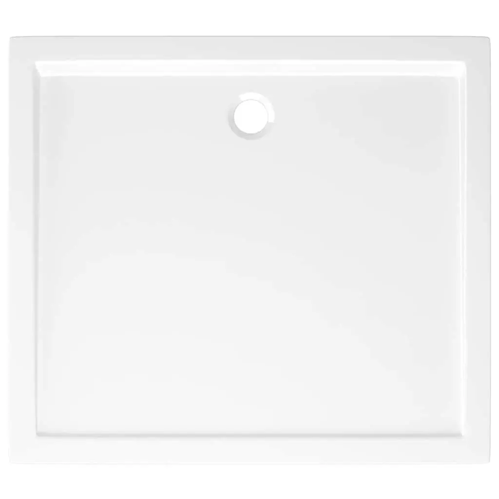 Shower Base Tray White Rectangular 80x90 cm Low Threshold Modern Bathroom