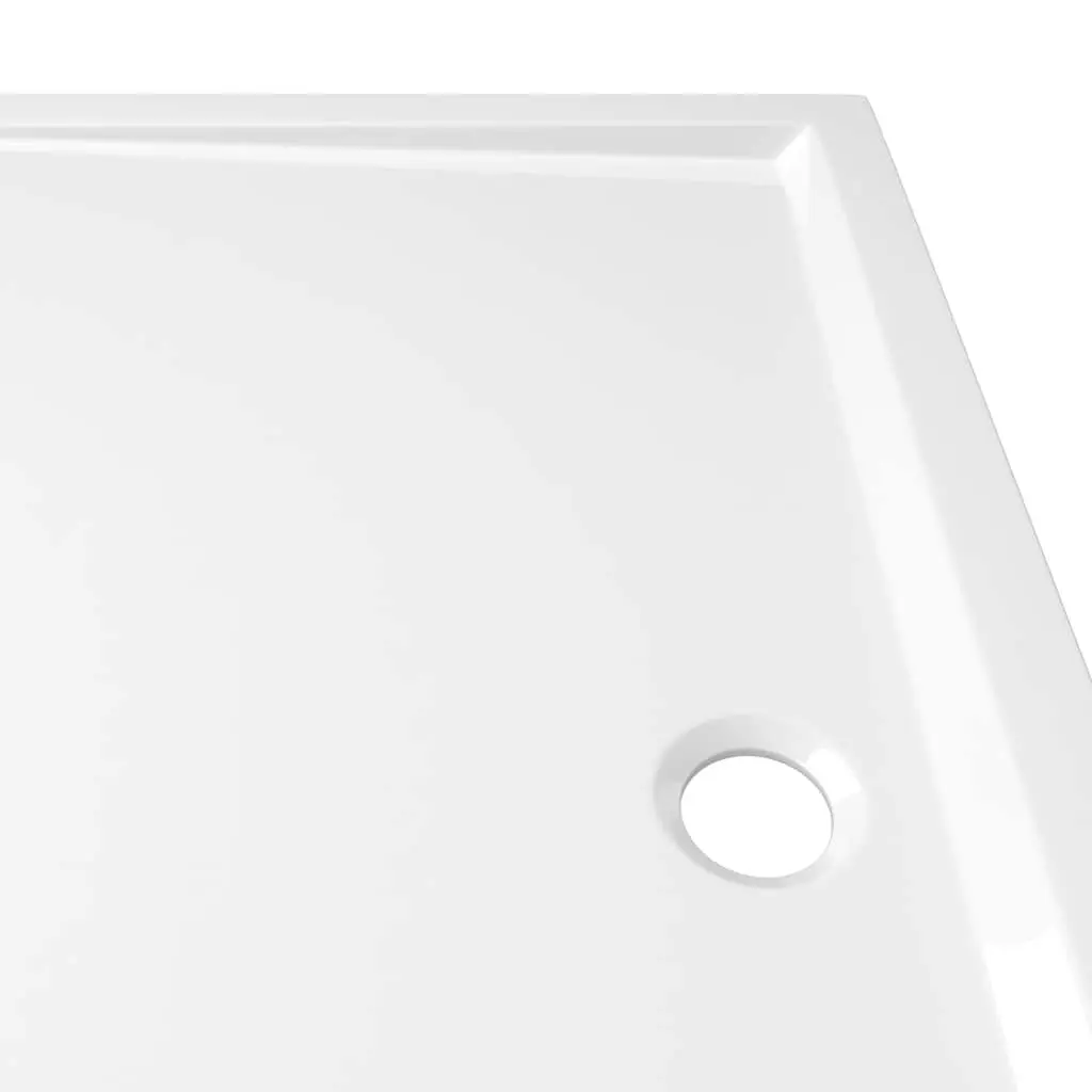 Shower Base Tray White Rectangular 80x90 cm Low Threshold Modern Bathroom
