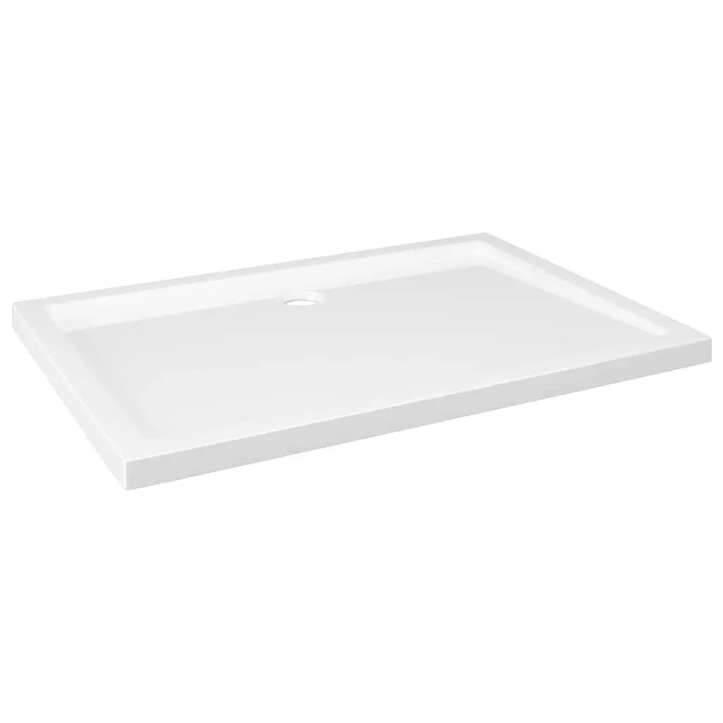 Rectangular Shower Base Tray, White, 80 x 110 cm