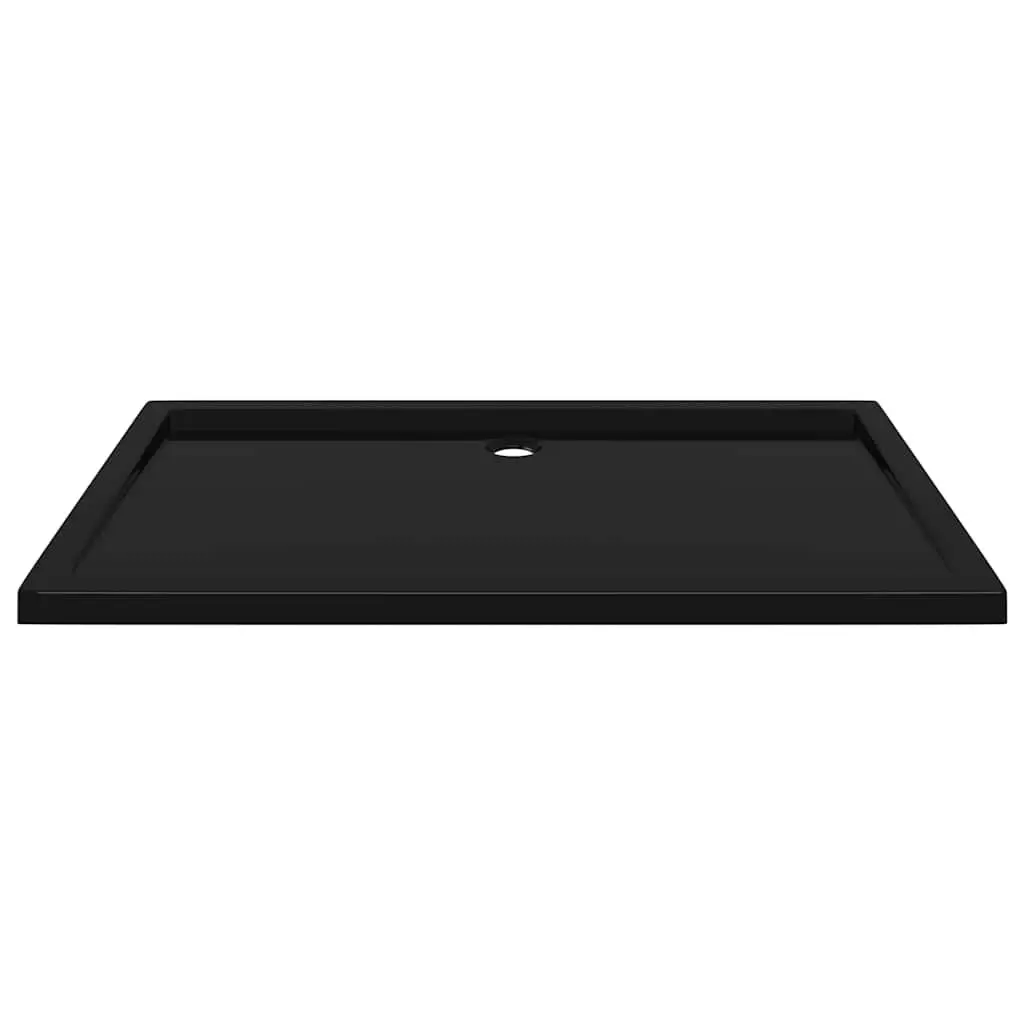 Rectangular Shower Base Tray for Bathroom 70x120 cm Black Low Threshold Modern ABS