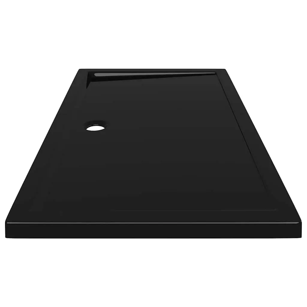 Rectangular Shower Base Tray for Bathroom 70x120 cm Black Low Threshold Modern ABS
