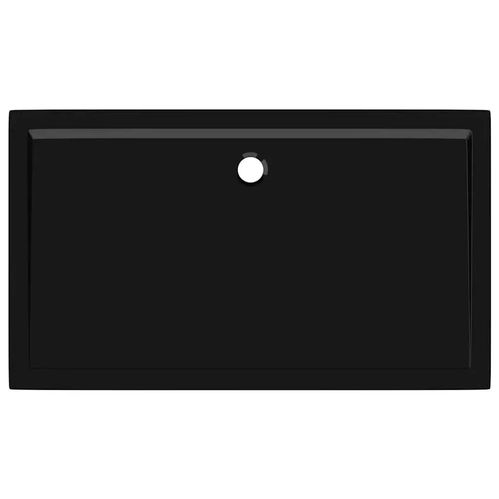 Rectangular Shower Base Tray for Bathroom 70x120 cm Black Low Threshold Modern ABS