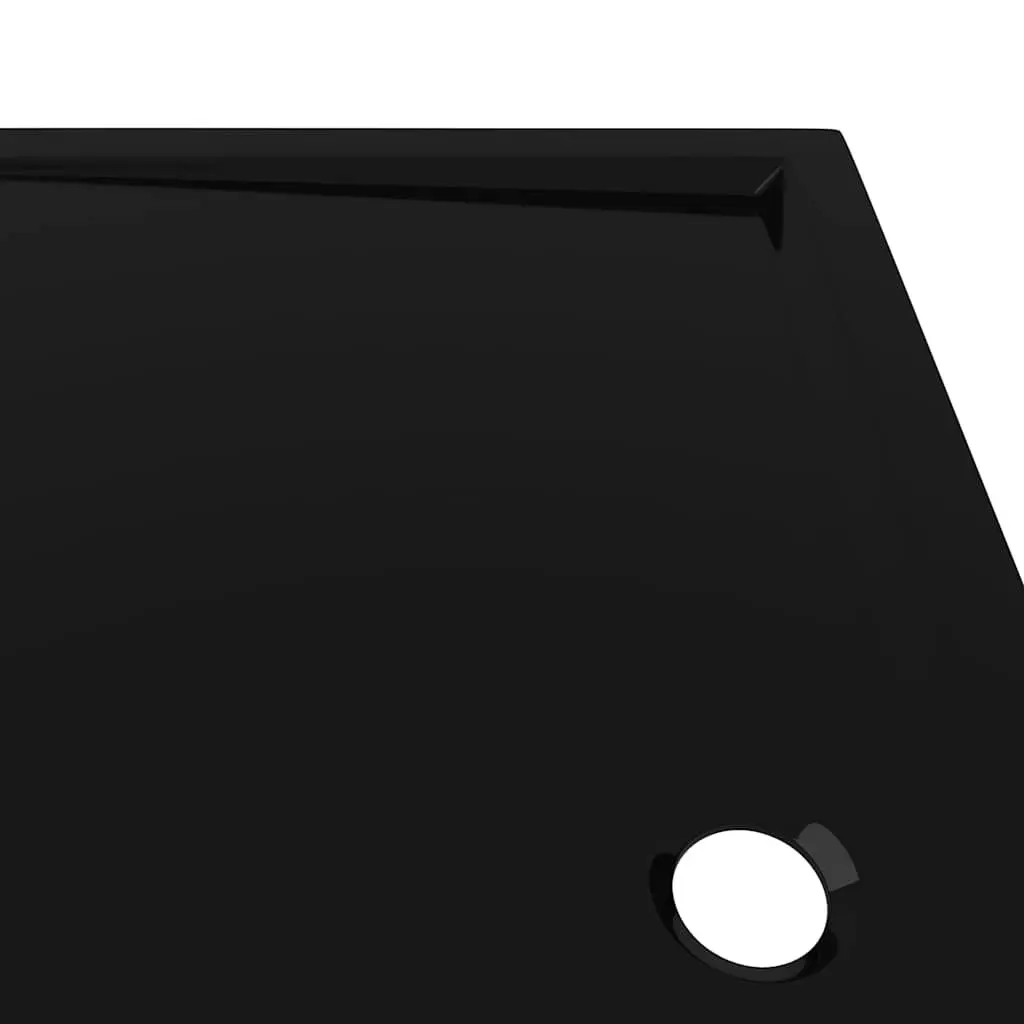 Rectangular Shower Base Tray for Bathroom 70x120 cm Black Low Threshold Modern ABS