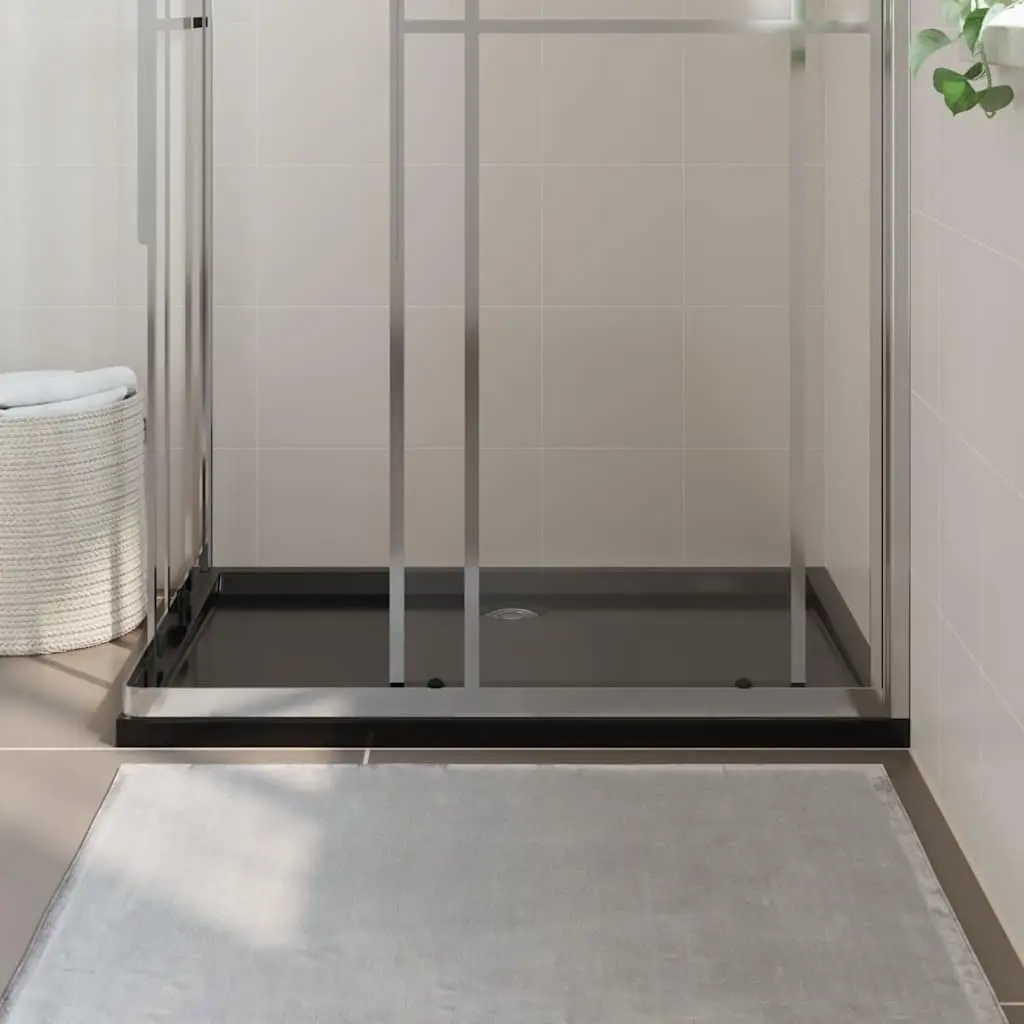 Shower Base Tray Black Low Threshold 80x110 cm Modern Bathroom