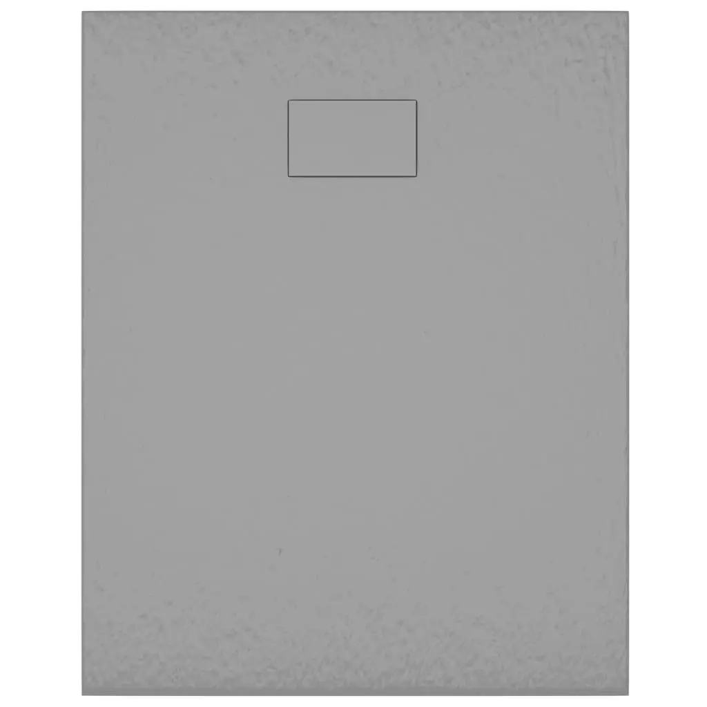 Shower Base Tray Grey Low Profile 100x80 cm Bathroom Skid Resistant Slate Stone