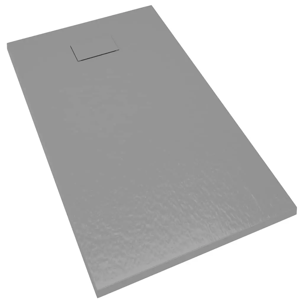 Shower Base Tray Grey 120x70 cm Low Profile Bathroom Fixture