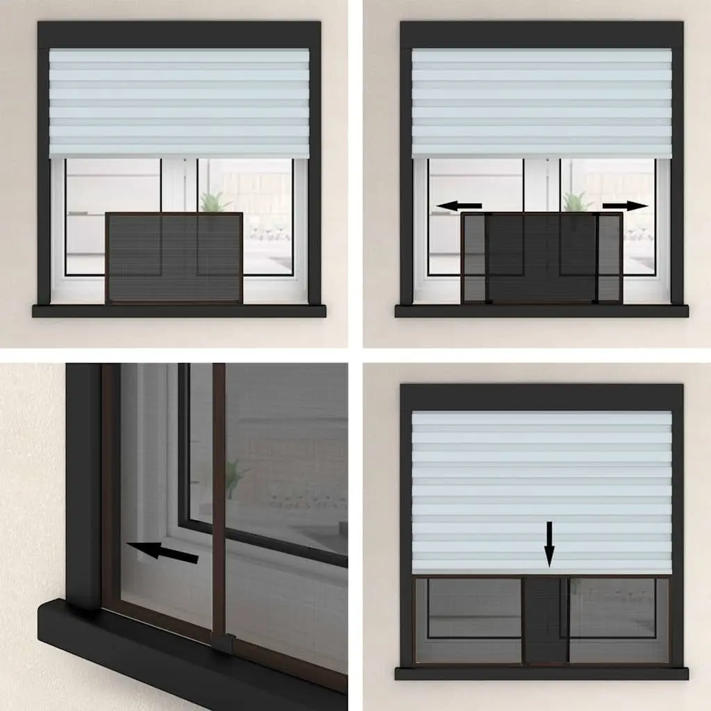 Extendable Brown Window Insect Screen