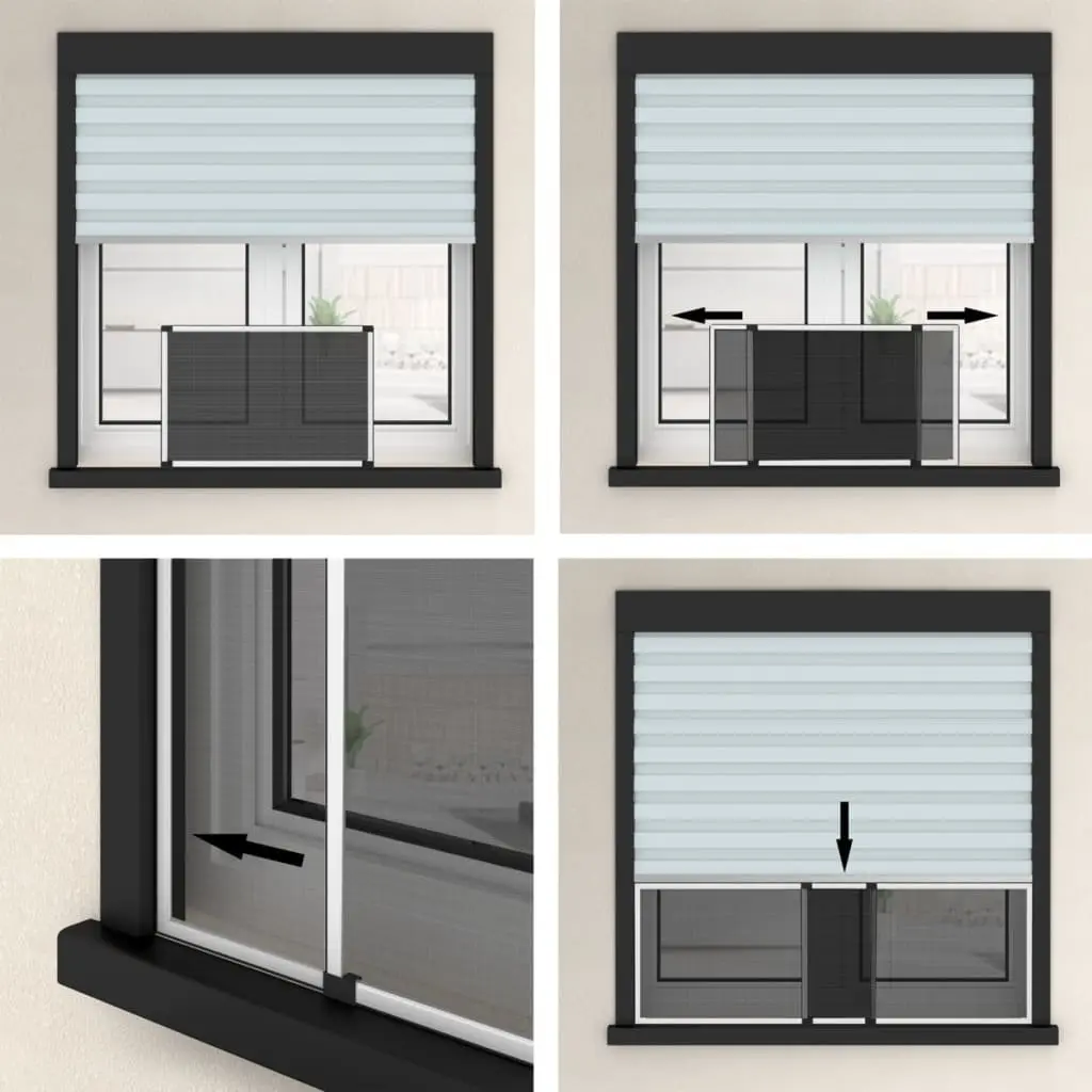 Extendable Window Insect Screen Fly Mesh White Adjustable Frame fits 100-193cm