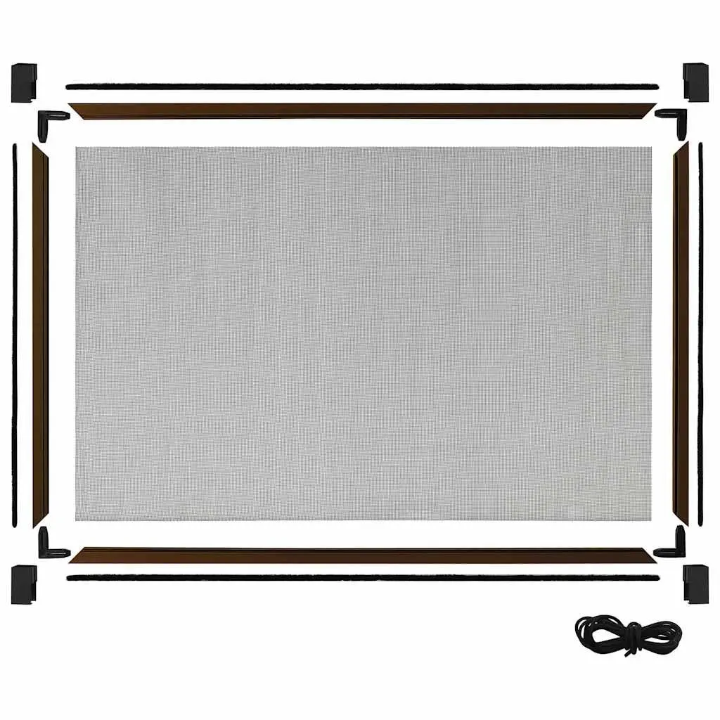 Brown Fibreglass Mesh Window Insect Screen with Adjustable Frame