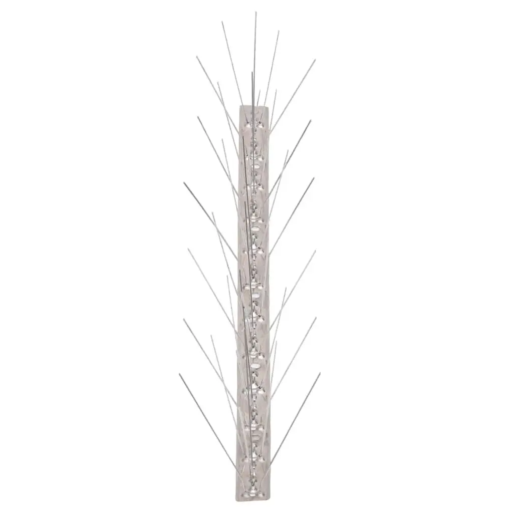Bird & Pigeon Spikes Set of 40, 5-Row Stainless Steel Anti-Bird Deterrent 20m
