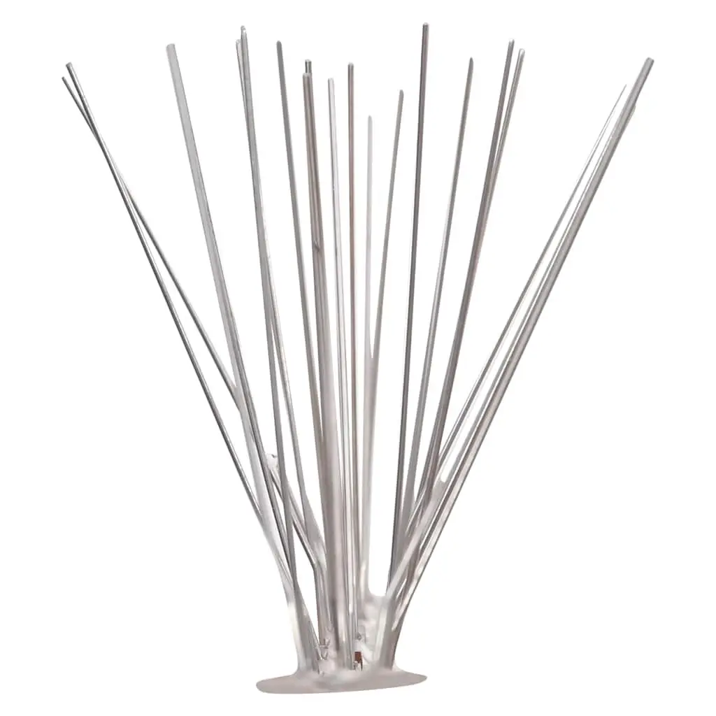 Bird & Pigeon Spikes Set of 40, 5-Row Stainless Steel Anti-Bird Deterrent 20m