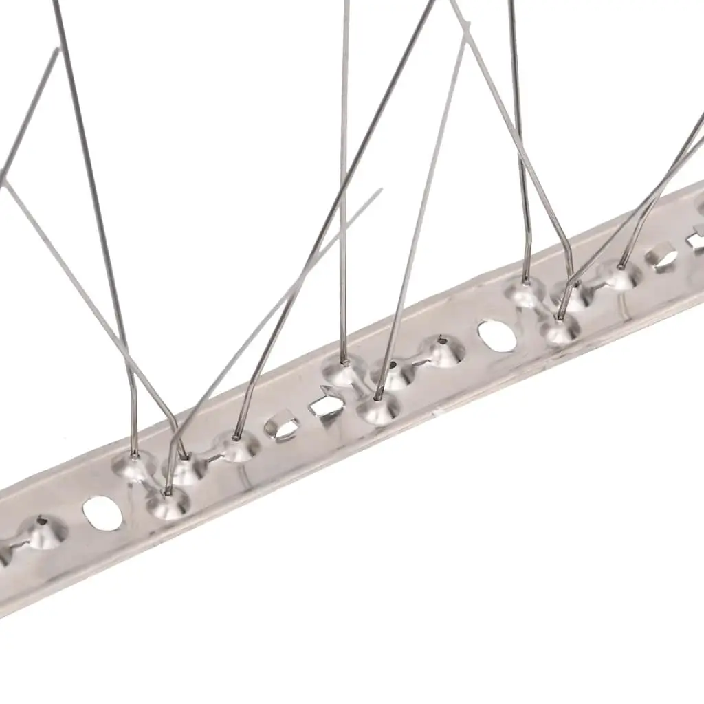 Bird & Pigeon Spikes Set of 40, 5-Row Stainless Steel Anti-Bird Deterrent 20m