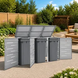 Triple Wheelie Bin Shed - Specs and Details