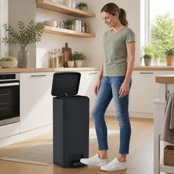 Specification-Focused 30L Pedal Dustbin in Black