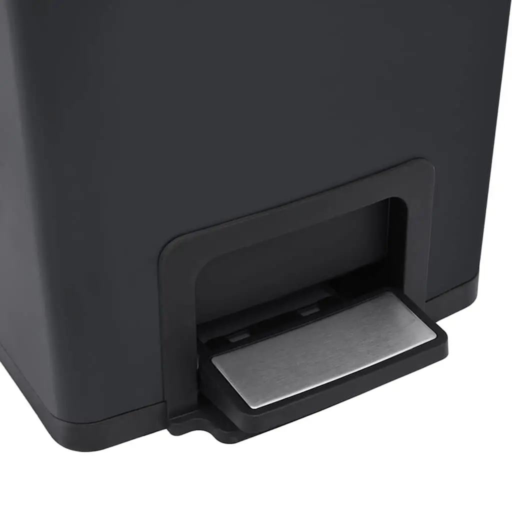 Pedal Dustbin 30L Hands-Free Waste Bin Soft Close Lid Kitchen Rubbish Container