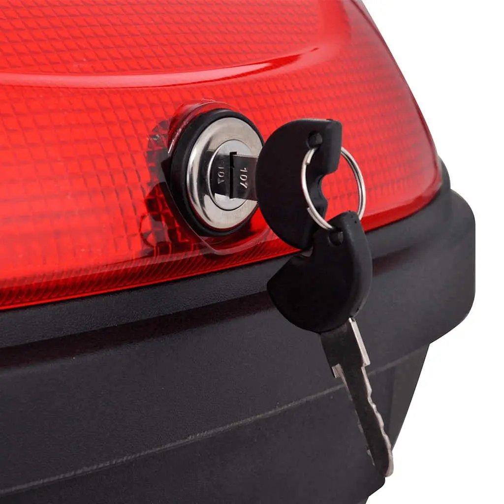 Motorcycle Top Case 72L Storage Box 2 Helmet Capacity Quick Release System