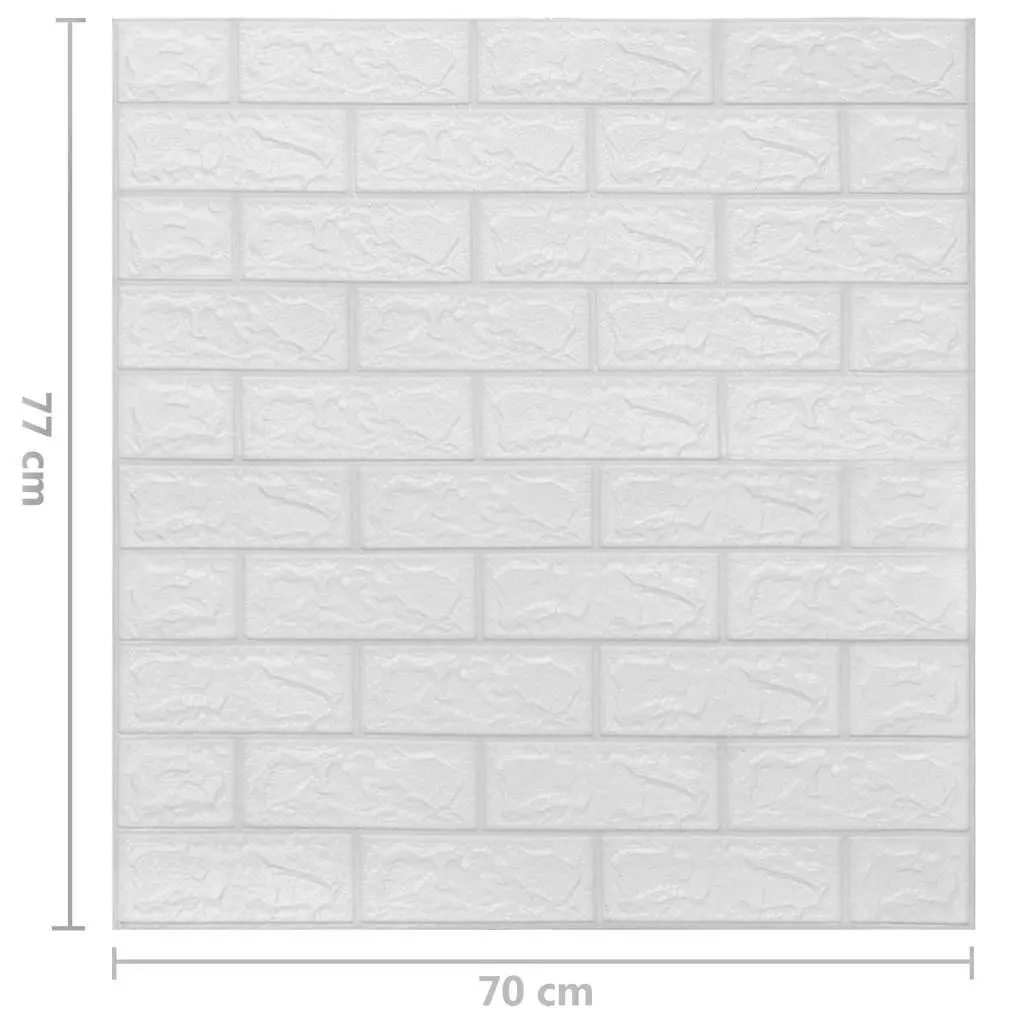 3D Brick Wallpaper Self-Adhesive Wall Stickers Home Interior White