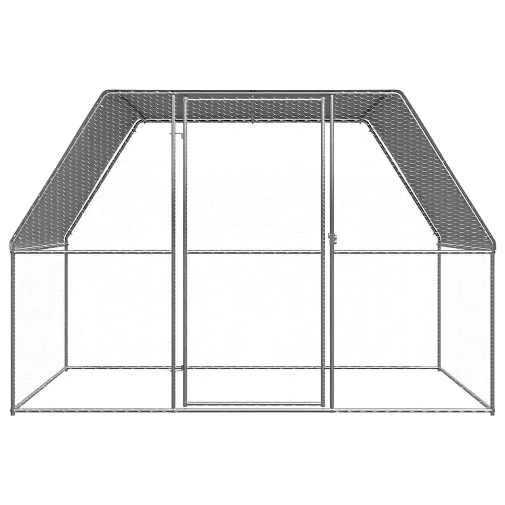 3x2x2 m Outdoor Chicken Cage with Galvanised Steel Frame