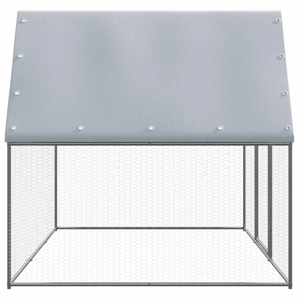 3x2x2 m Outdoor Chicken Cage with Galvanised Steel Frame