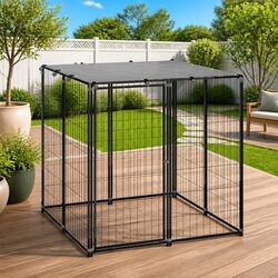 Dog Kennel Specifications: 110x110x110cm Outdoor Enclosure