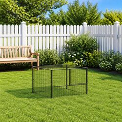 Dog Kennel Specifications: 100 x 100 x 70 cm Black Steel