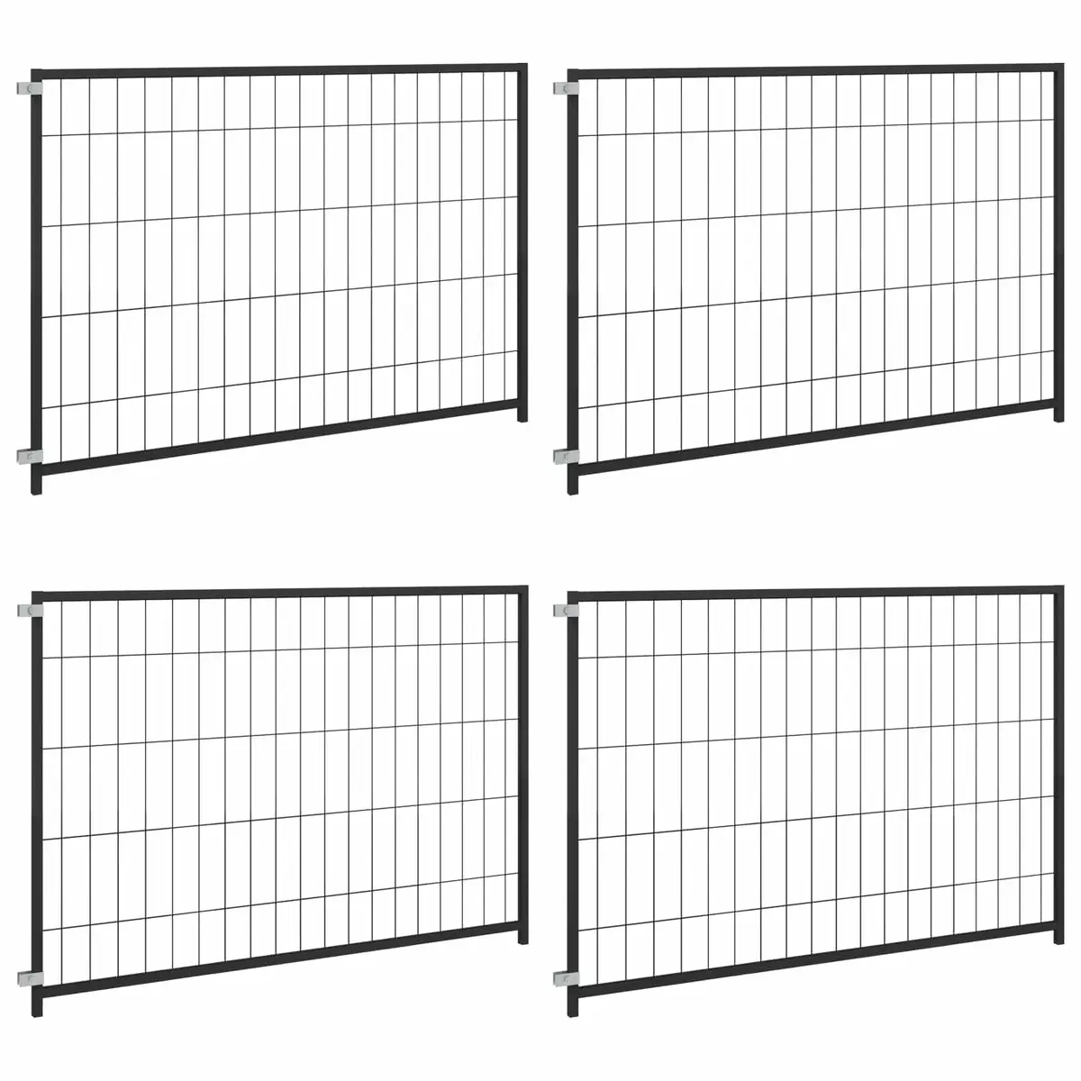 Outdoor Dog Kennel Steel Wire Mesh Black 300x100x70cm Exercise Enclosure