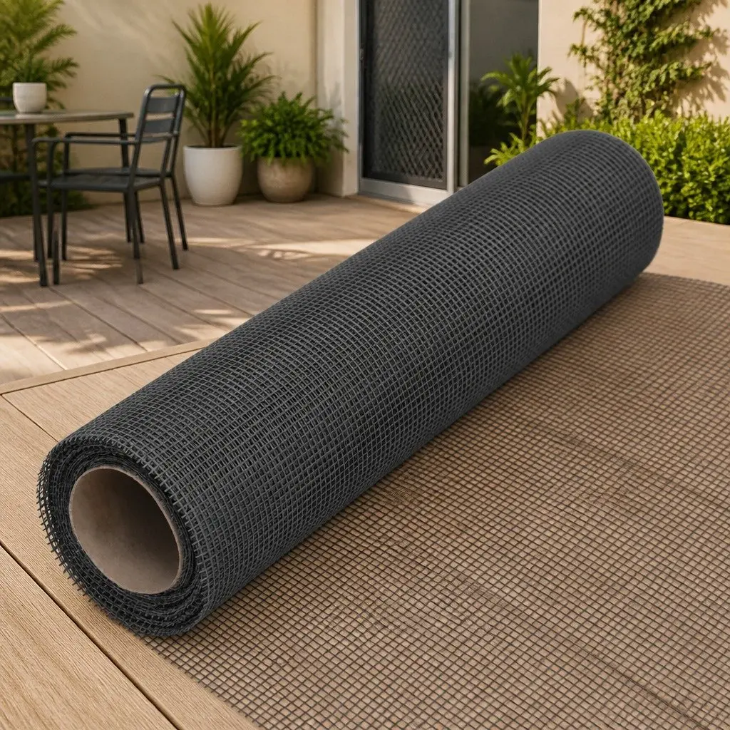 Fiberglass Mesh Screen 112x1000 cm Black Insect Door Window Repair DIY Fence