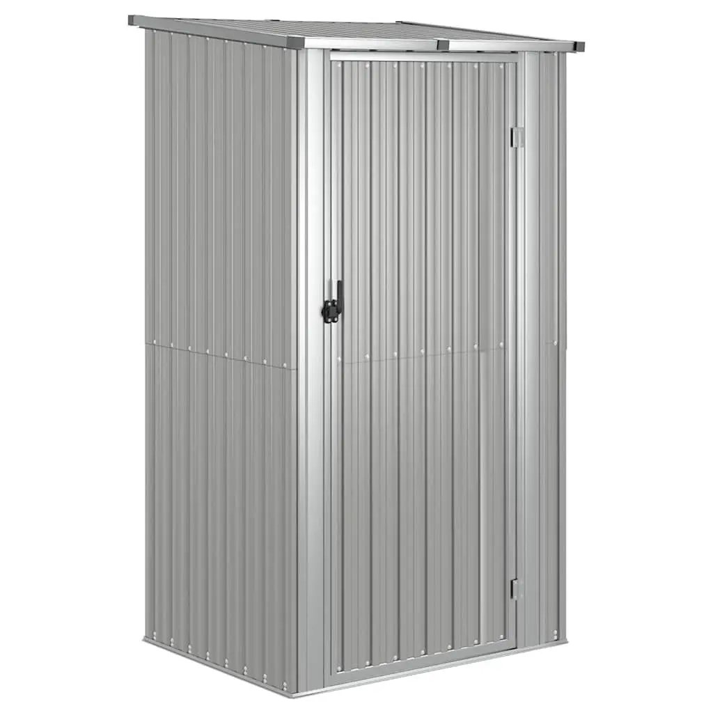 Outdoor Storage Shed Galvanised Steel Grey Tool House Lockable Door 1185x970x2095mm