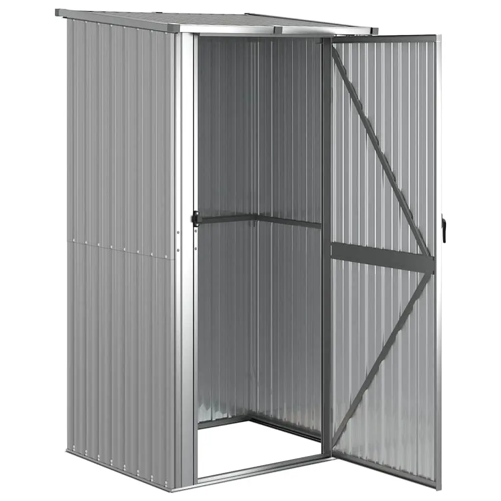 Outdoor Storage Shed Galvanised Steel Grey Tool House Lockable Door 1185x970x2095mm