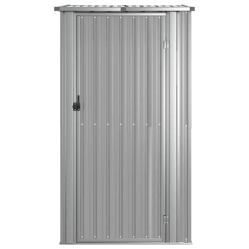 Outdoor Storage Shed Galvanised Steel Grey Tool House Lockable Door 1185x970x2095mm