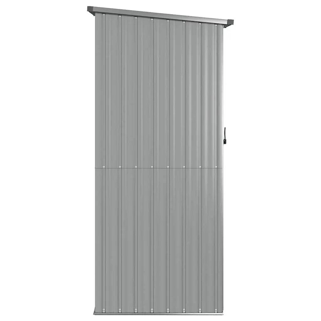 Outdoor Storage Shed Galvanised Steel Grey Tool House Lockable Door 1185x970x2095mm