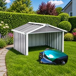 Garden Robot Lawnmower Shed Specifications: 92x97x63cm, Galvanised Steel