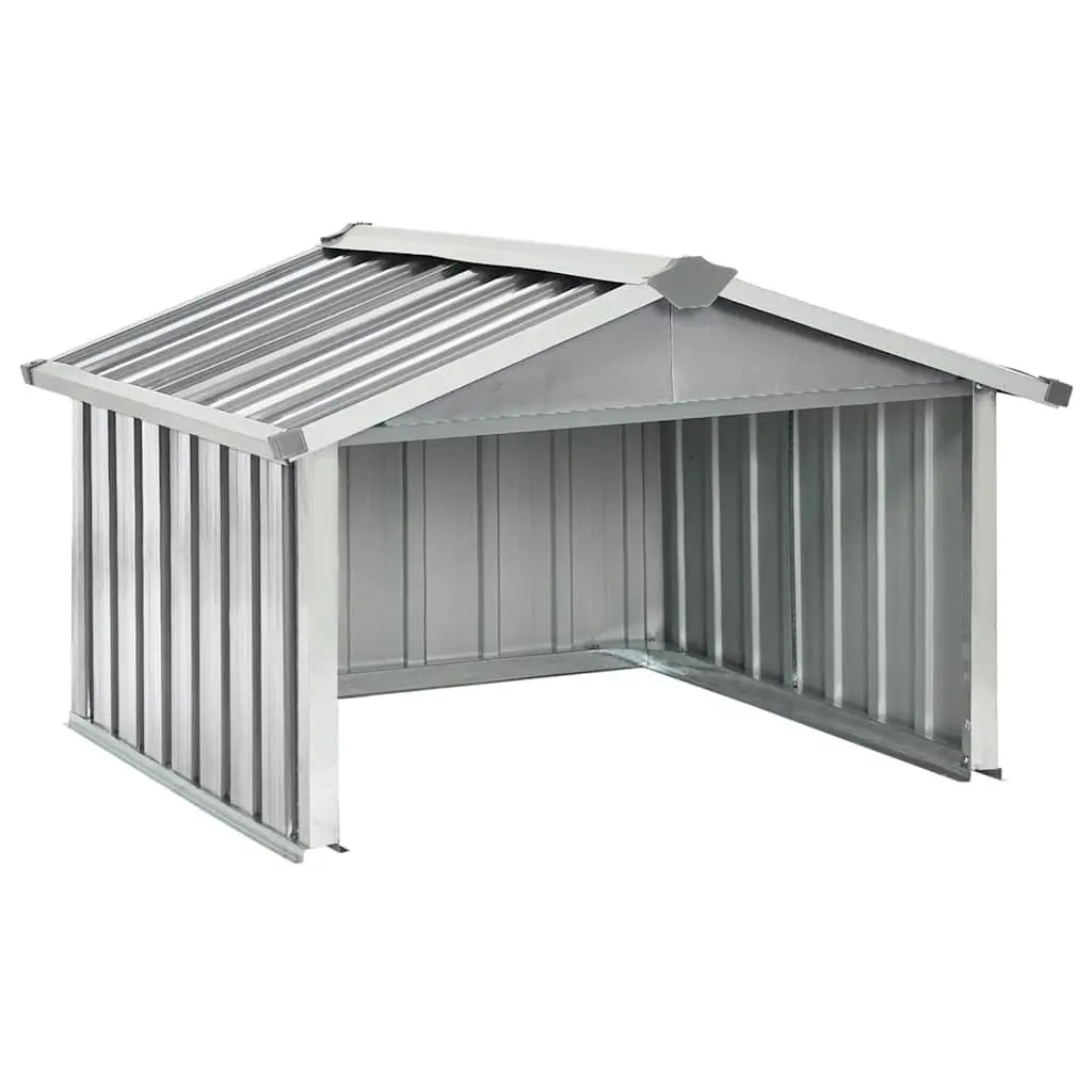 Garden Robot Lawnmower Shed 92x97x63cm Galvanised Steel Storage Enclosure Grey