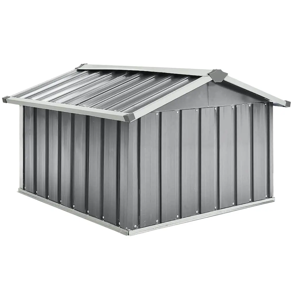 Garden Robot Lawnmower Shed 92x97x63cm Galvanised Steel Storage Enclosure Grey