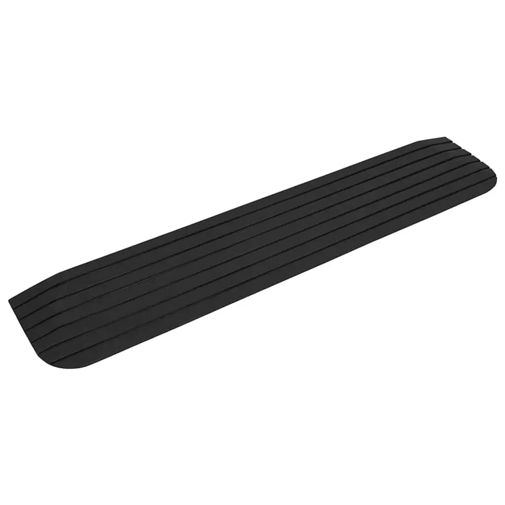 Rubber Threshold Ramps Set for Wheelchairs Rollators Scooters Non-Slip Surface 110 x 21 x 2.5 cm