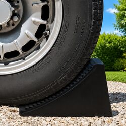 Specifications for Blue Rubber Wheel Chocks - 4 Pack