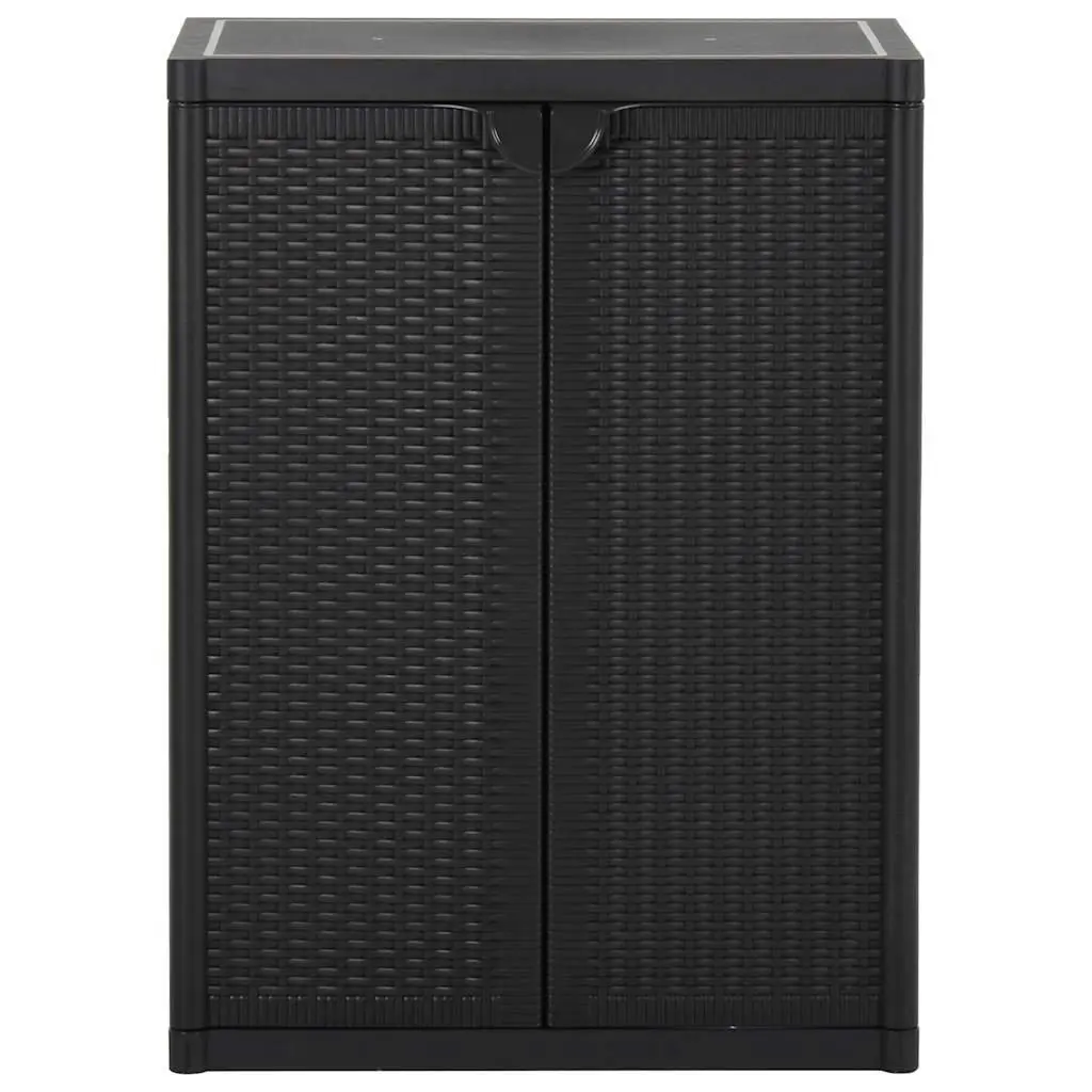 Storage Cabinet Black Indoor Outdoor Garden Patio Organizer 65 x 45 x 88 cm