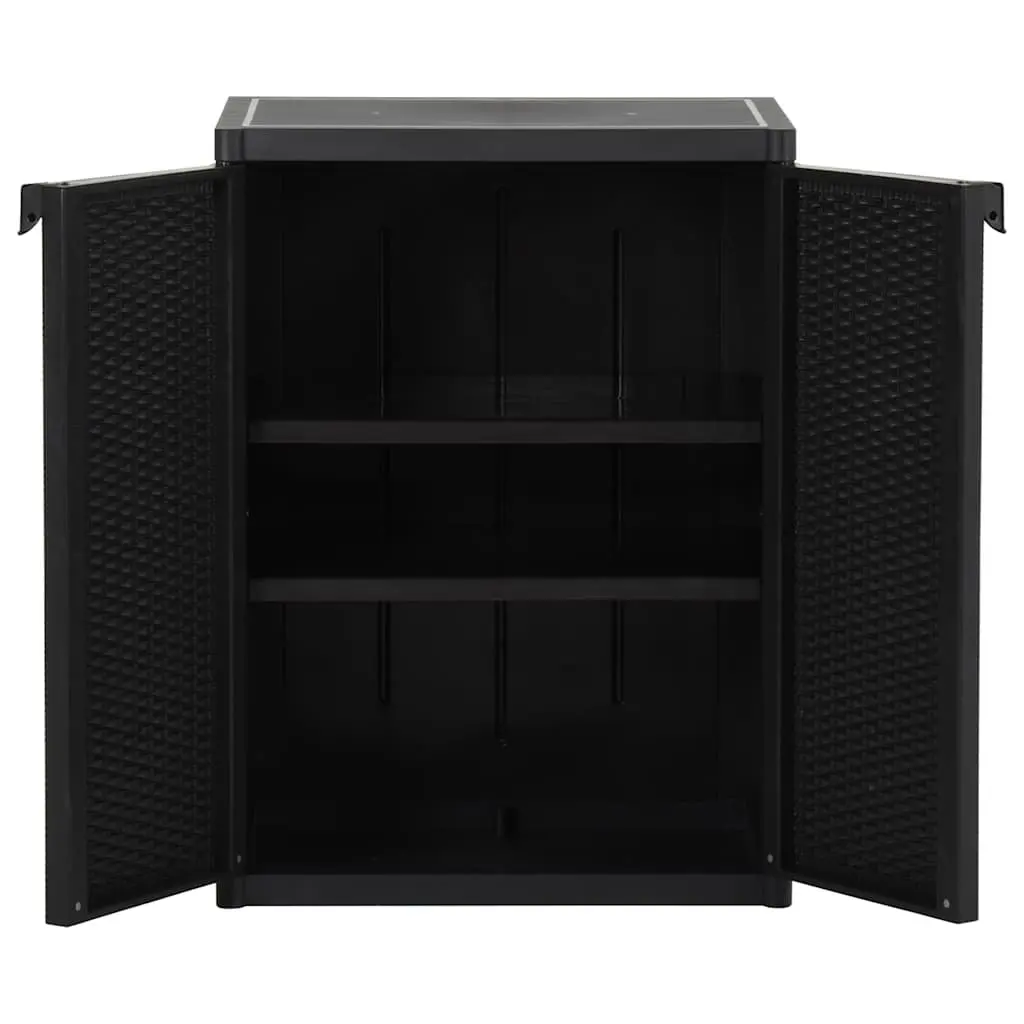 Storage Cabinet Black Indoor Outdoor Garden Patio Organizer 65 x 45 x 88 cm