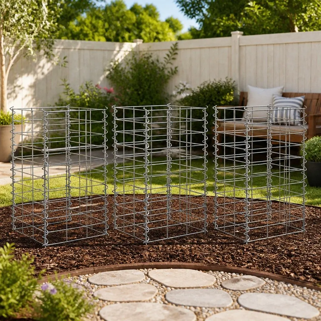 Gabion Raised Beds for Garden 30x30x50 cm Iron Planter