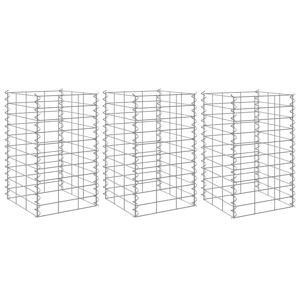 Gabion Raised Beds for Garden 30x30x50 cm Iron Planter