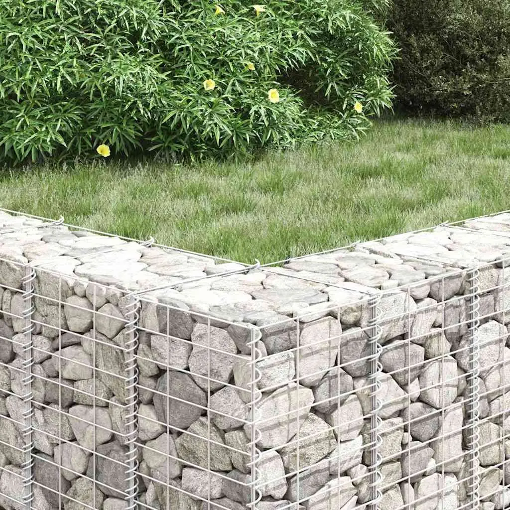 Gabion Raised Beds for Garden 30x30x50 cm Iron Planter