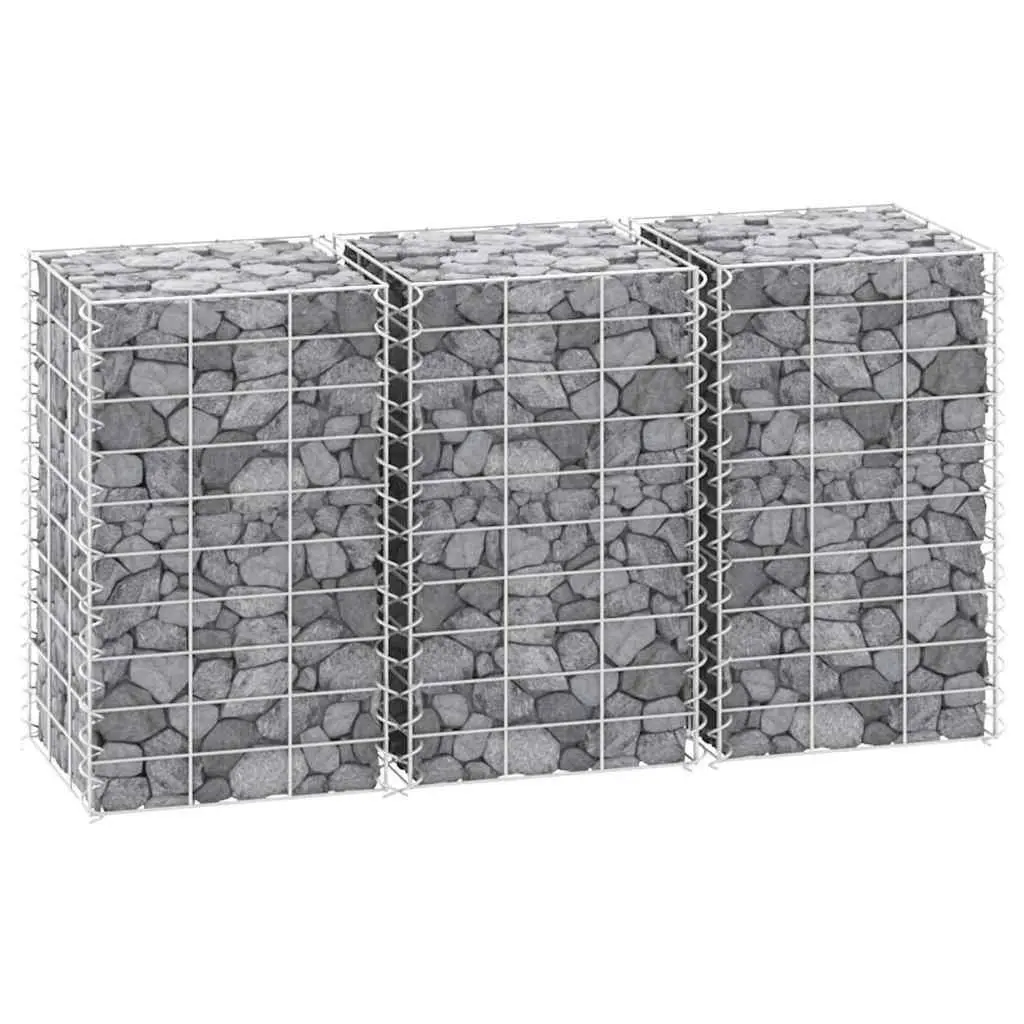 Gabion Raised Beds for Garden 30x30x50 cm Iron Planter