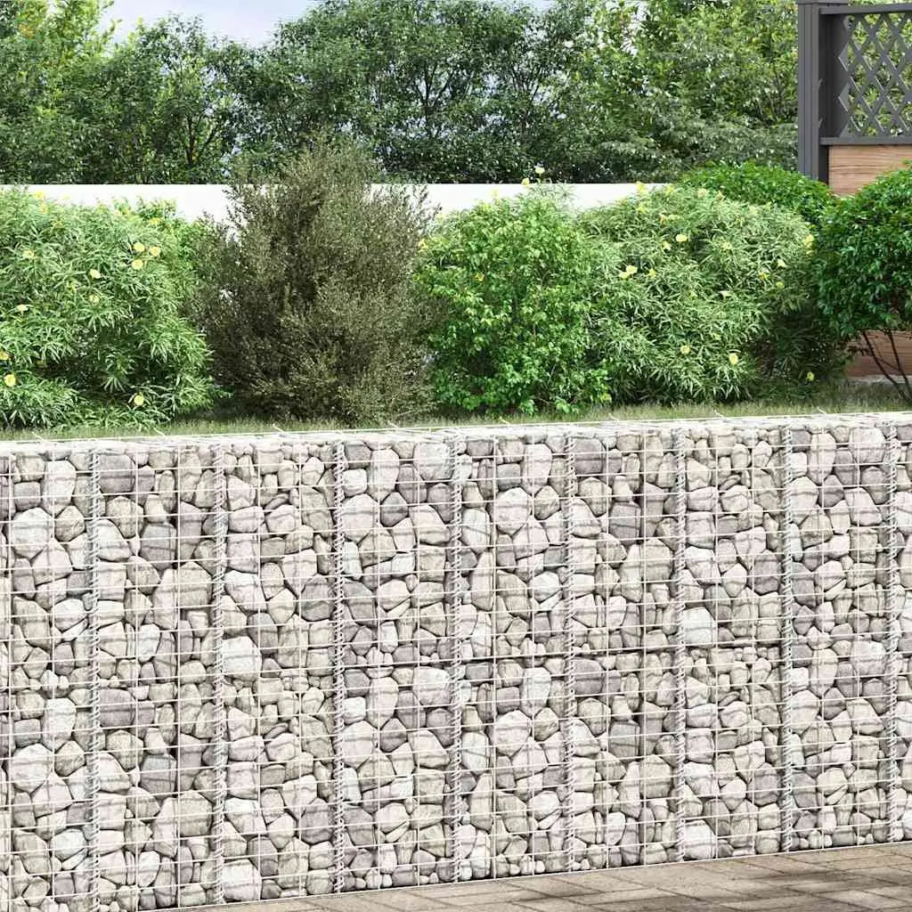 Gabion Raised Beds for Garden Landscaping 30x30x100 cm Iron Retaining Wall Planter Box 3 Piece