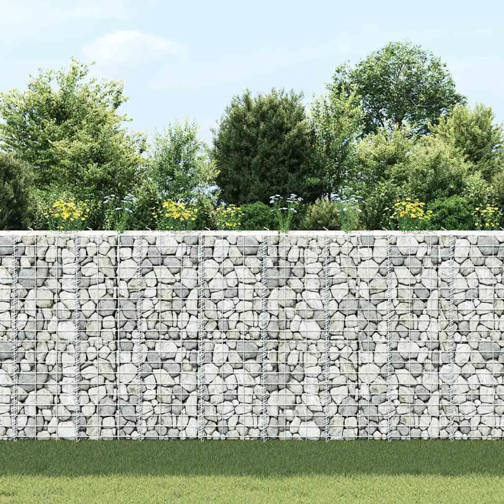 Gabion Raised Beds for Garden Landscaping 30x30x100 cm Iron Retaining Wall Planter Box 3 Piece