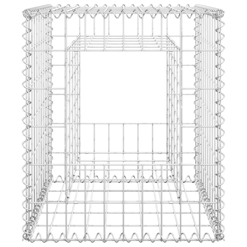 Gabion Basket Posts Garden Fencing 50x50x60 cm Iron Wire Mesh