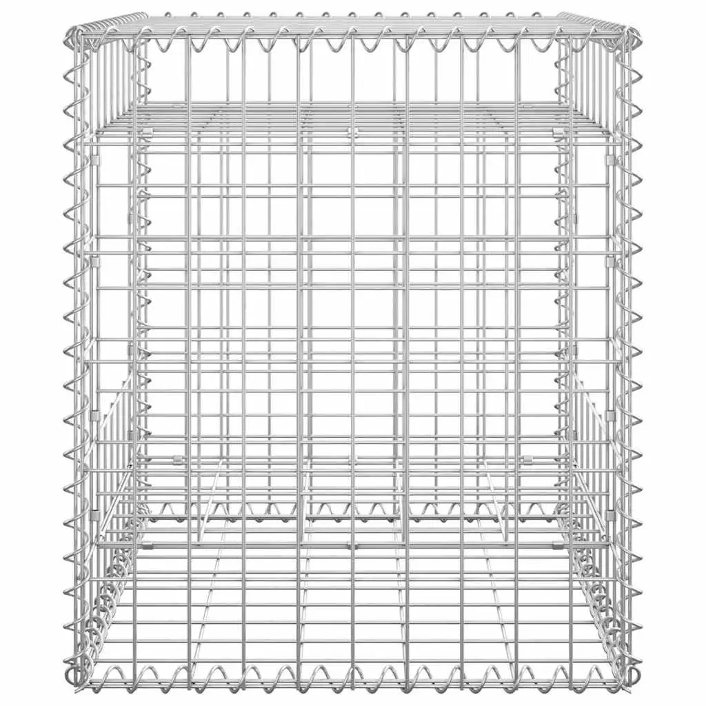 Gabion Basket Posts Garden Fencing 50x50x60 cm Iron Wire Mesh