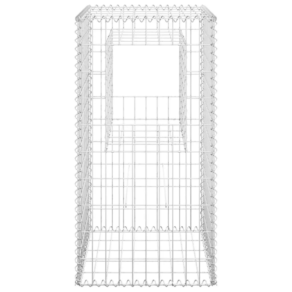 Gabion Basket Posts 2 pcs 50x50x100 cm Iron Garden Fence Barrier Patio